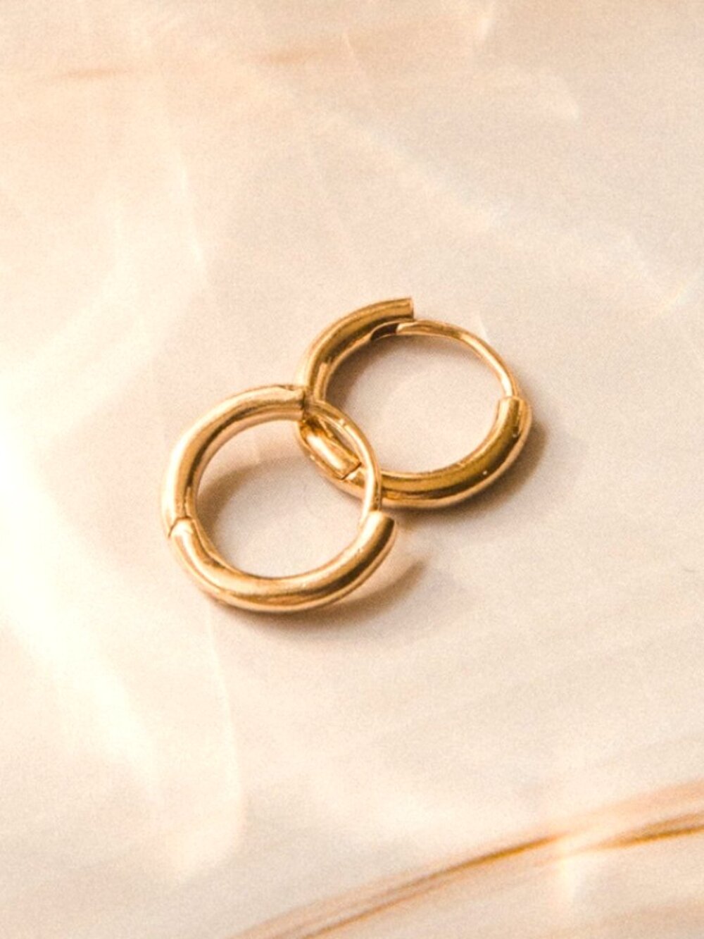 Gold Huggie Earrings | Waterproof Everyday Hoops Simple Non-tarnish huggies